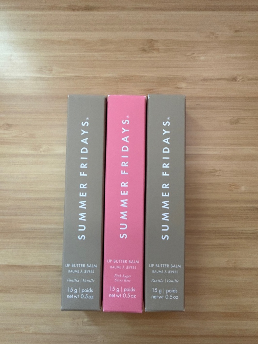 Summer Fridays Lip Butter Balm Trio – Vanilla & Pink Sugar
